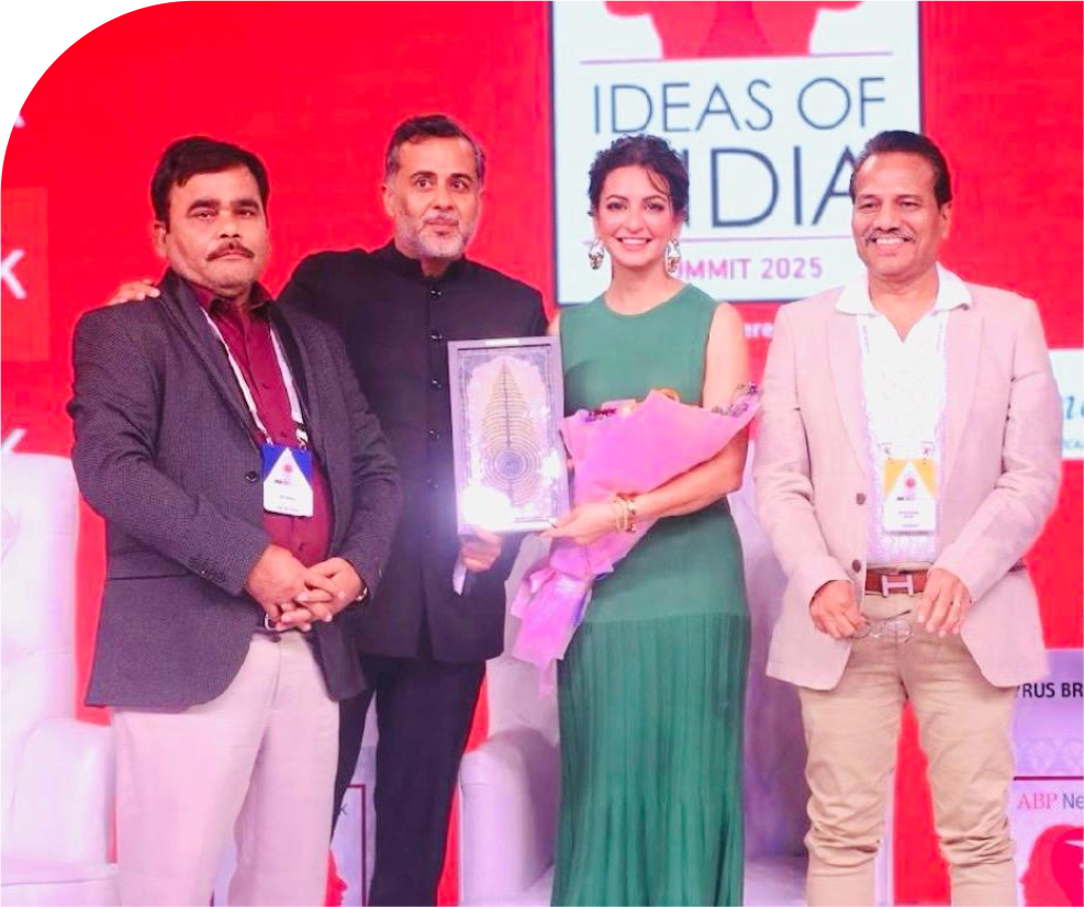 Honoured at ABP News Ideas of India Platform Mumbai